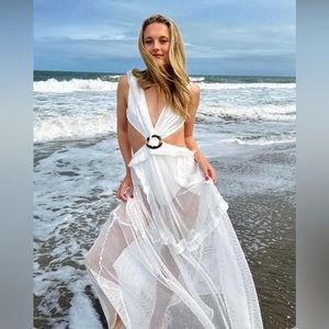 Helena white maxi dress bathing suit